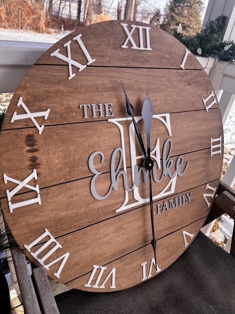 23" Custom Monogram Wall Clock (Pre-Order)