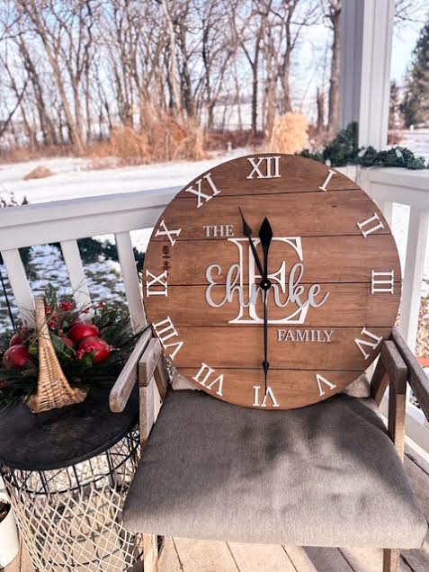 23" Custom Monogram Wall Clock (Pre-Order)