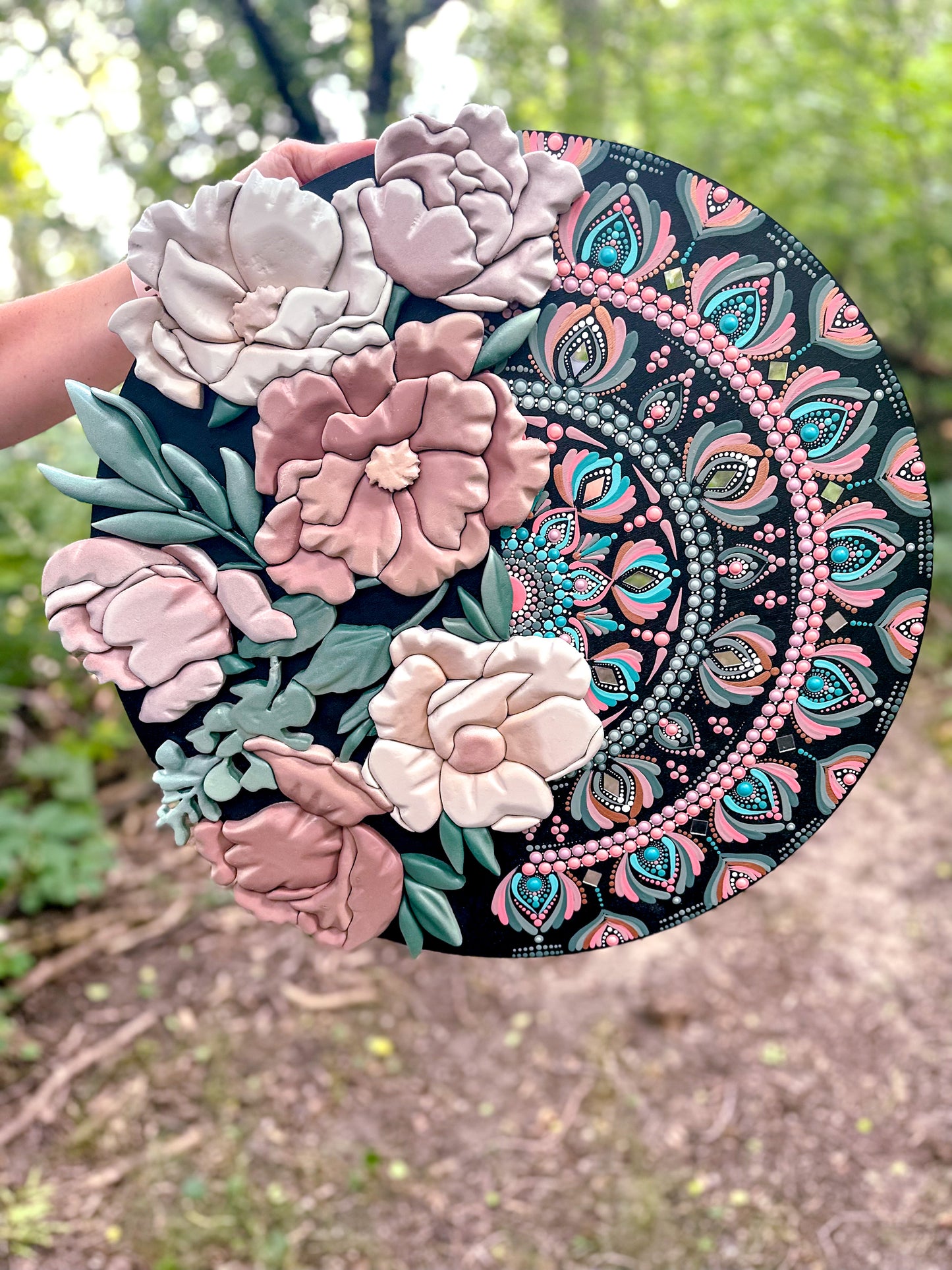 Large 20” Floral Mandala Limited Edition